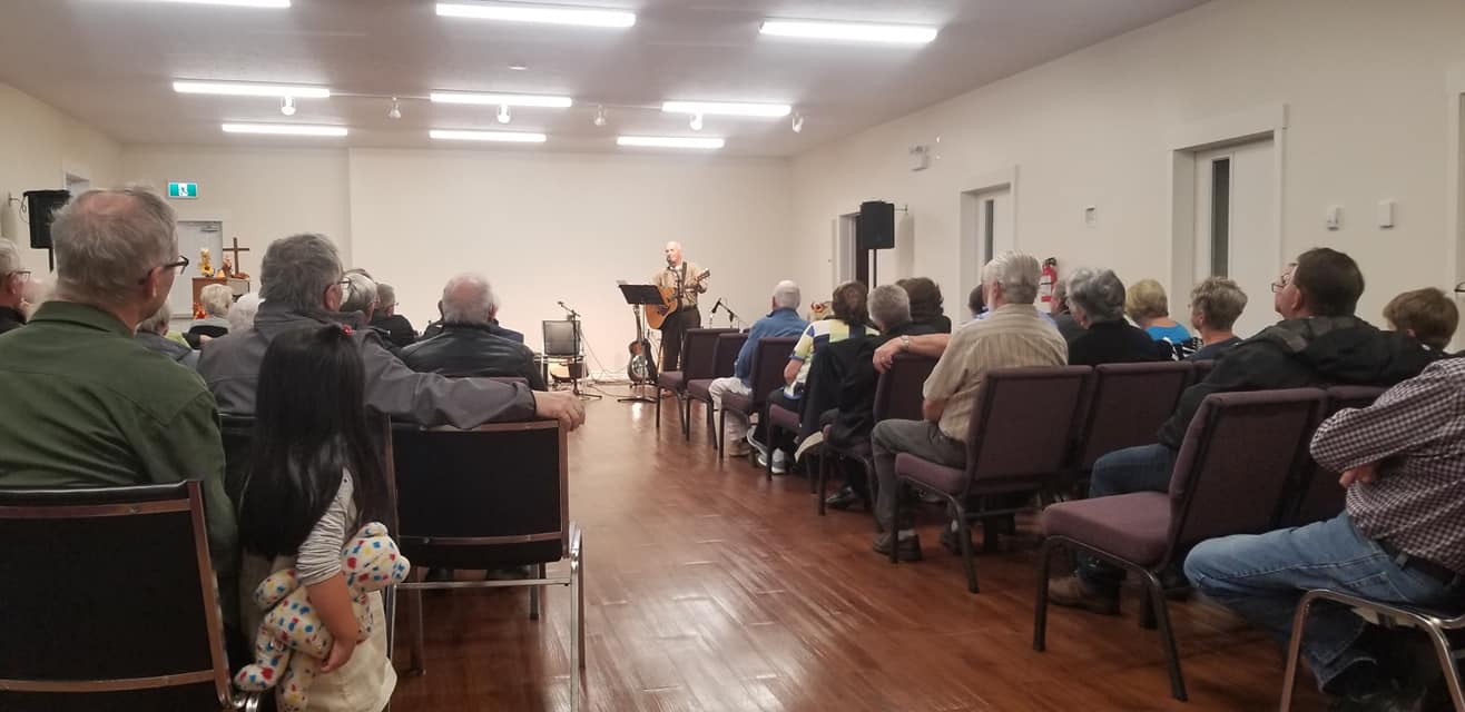 Community gathering and concert at All Saints Anglican Church, Leask — seasonal worship event